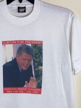 90s Bill Clinton Democratic National Convention Shirt L 1992 Vintage